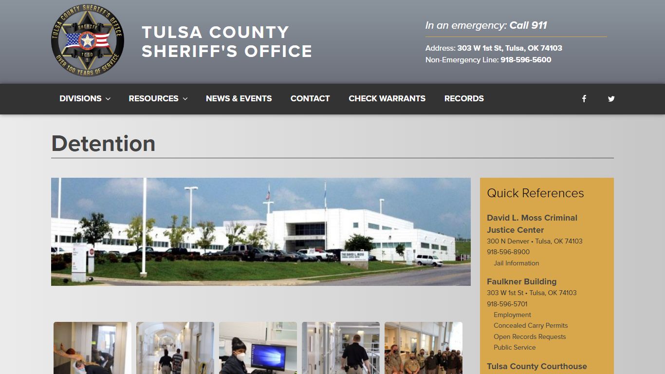 Detention - Tulsa County Sheriff's Office